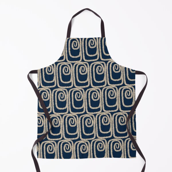 Item preview, Mid Century Modern Twist Pattern in Mid Mod Navy Blue and Cream Beige designed and sold by kierkegaard.