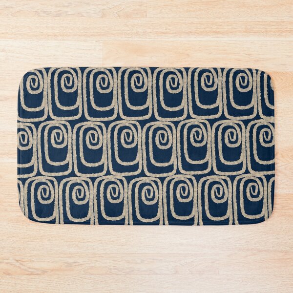Item preview, Mid Century Modern Twist Pattern in Mid Mod Navy Blue and Cream Beige designed and sold by kierkegaard.