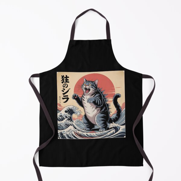 Item preview, Catzilla Cat Japanese Art Funny Cat Gifts for Men Women Kid designed and sold by THREE LITTLE BEANS.