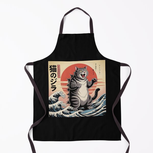 Item preview, Catzilla Cat Japanese Art Funny Cat Gifts for Men Women Kid designed and sold by THREE LITTLE BEANS.