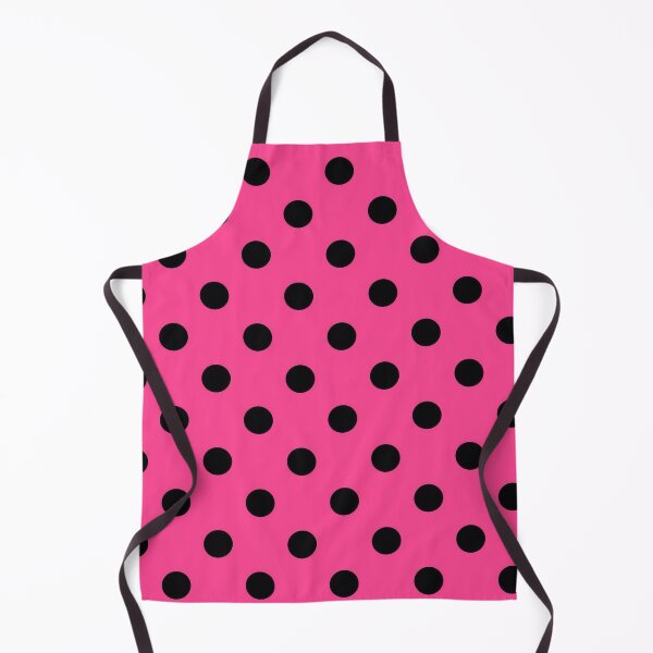 Item preview, Black Polka Dots on Hot Pink Background – Fun Abstract Pattern designed and sold by Rhym3Zone.
