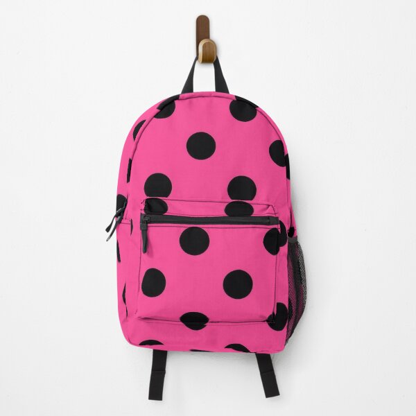 Item preview, Black Polka Dots on Hot Pink Background – Fun Abstract Pattern designed and sold by Rhym3Zone.