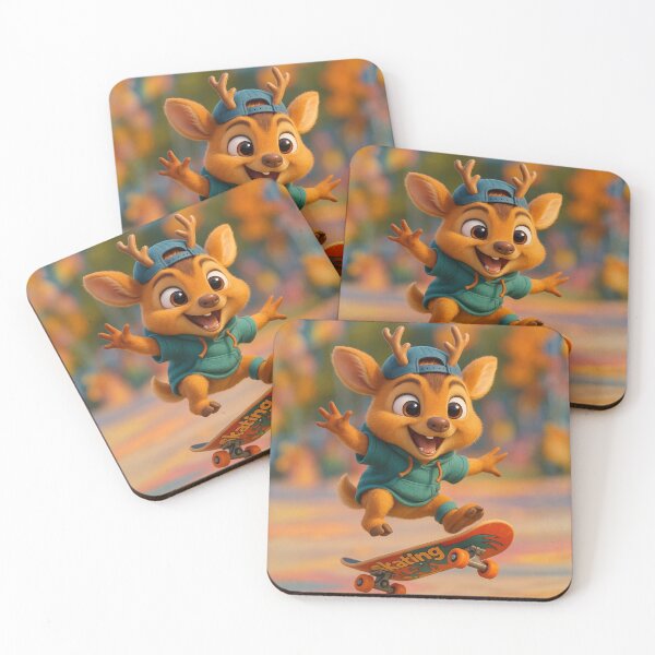 Item preview, Skater Muntjac Deer designed and sold by Sillytoe.