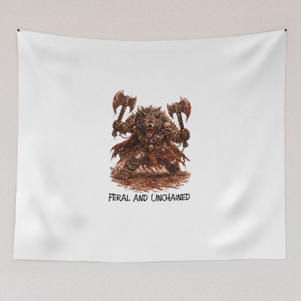 Item preview, Wolf Berserker – Feral and Unchained | Warrior Animals designed and sold by DigiWoosh.