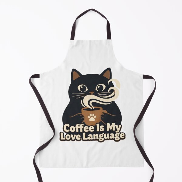 Item preview, Coffee Is My Love Language Cute Black Cat designed and sold by MJO80.