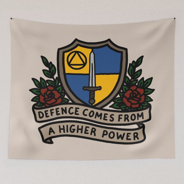 Item preview, Our Defence Must Come From a Higher Power (Colour) designed and sold by veampleo.