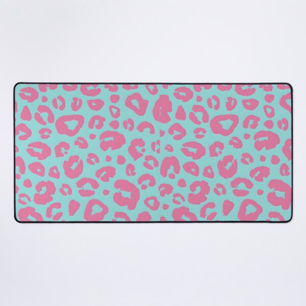 Item preview, Pink Cheetah Print on Blue Background – Fun Animal Pattern designed and sold by Rhym3Zone.