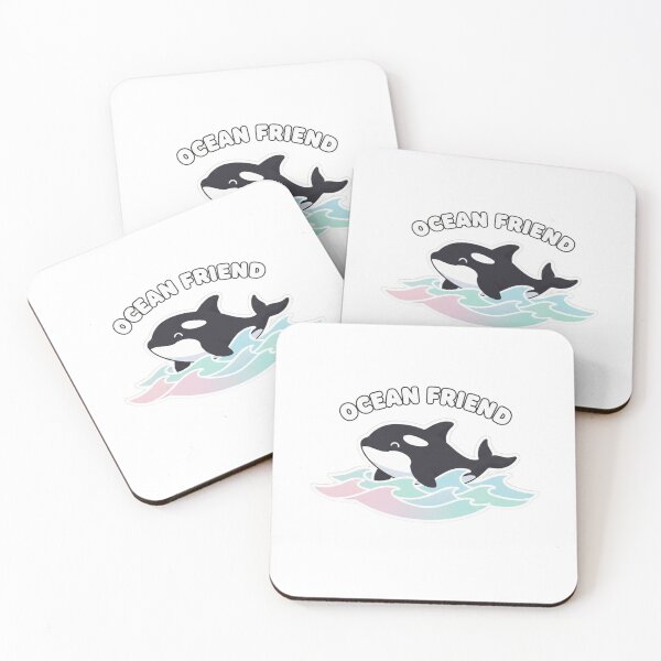 Item preview, Stay Cool - Cute Kawaii Orca Whale & Pastel Ocean Waves designed and sold by ToonyTeez.