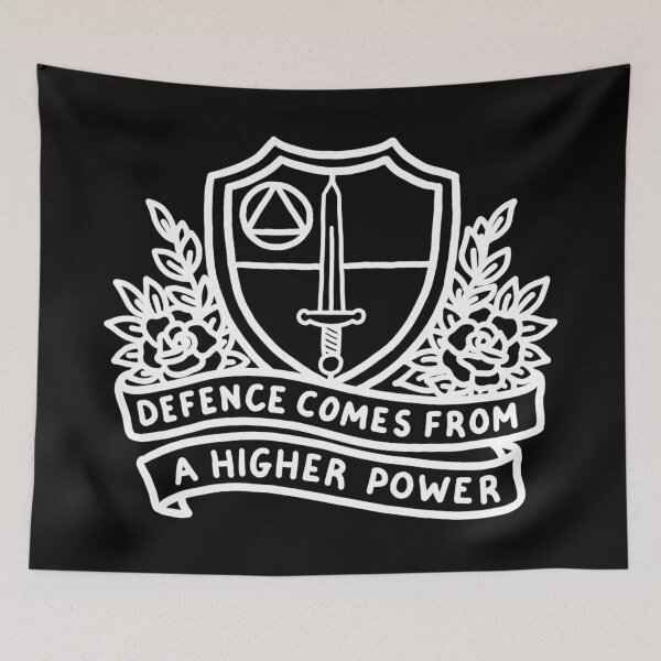 Item preview, Our Defence Must Come From a Higher Power (White) designed and sold by veampleo.