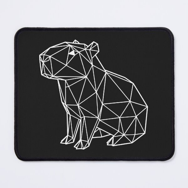 Item preview, White Capybara Geometric Origami Minimalist designed and sold by capricedefille.