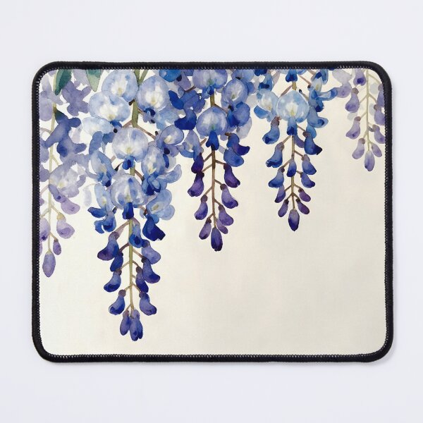 Item preview, Blue Antique Wisteria Dreams – Watercolor on Aged Paper designed and sold by EmeraldeaArt.
