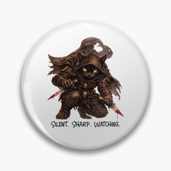 Item preview, Cat Assassin – Silent. Sharp. Watching. | Warrior Animals designed and sold by DigiWoosh.