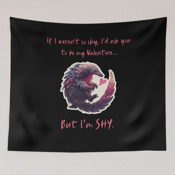 Item preview, Cute Shy Pangolin Valentine Design for Every Introvert designed and sold by KZurHTPC.