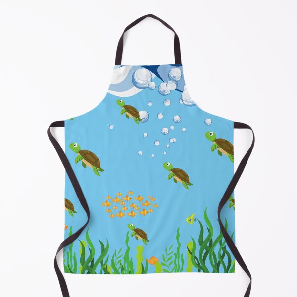 Item preview, Sea Turtles Swimming to Surface - Cute Underwater Ocean Art designed and sold by DesignsVault.