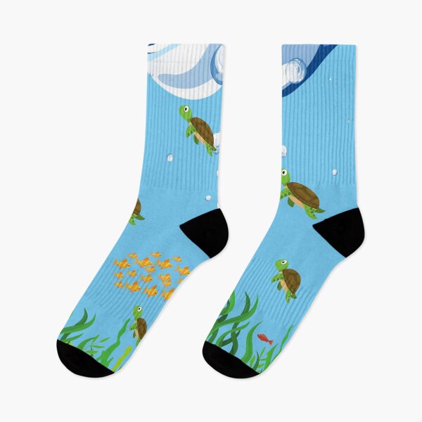 Item preview, Sea Turtles Swimming to Surface - Cute Underwater Ocean Art designed and sold by DesignsVault.