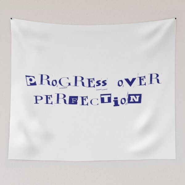 Item preview, Progress Over Perfection Motivation Quote designed and sold by SaviourVibes.