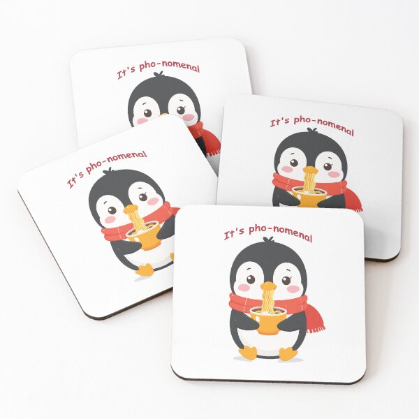 Item preview, Kawaii Penguin Slurping Ramen - Cute Food Art designed and sold by MarWachaN.