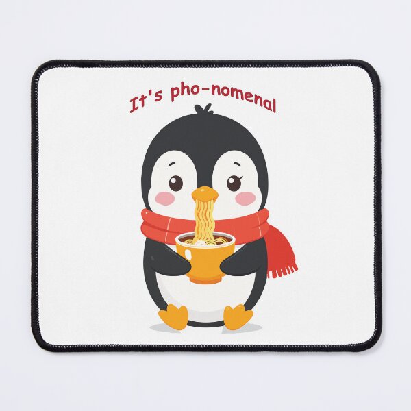 Item preview, Kawaii Penguin Slurping Ramen - Cute Food Art designed and sold by MarWachaN.