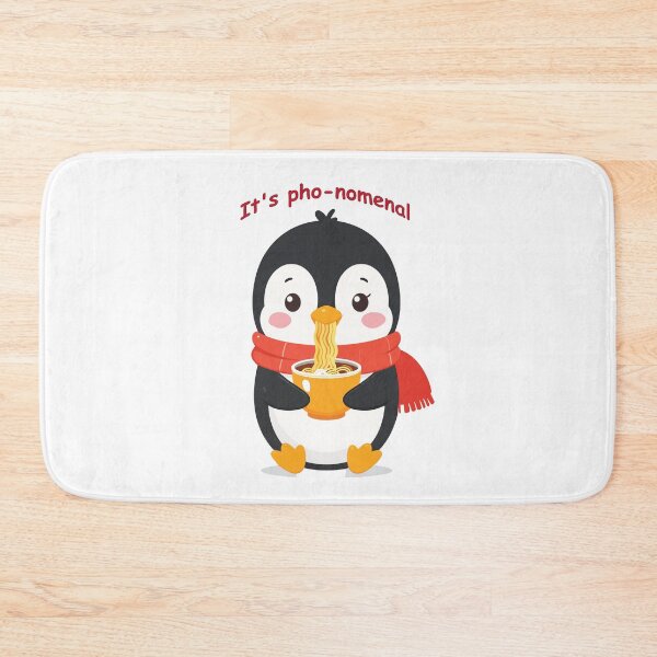 Item preview, Kawaii Penguin Slurping Ramen - Cute Food Art designed and sold by MarWachaN.