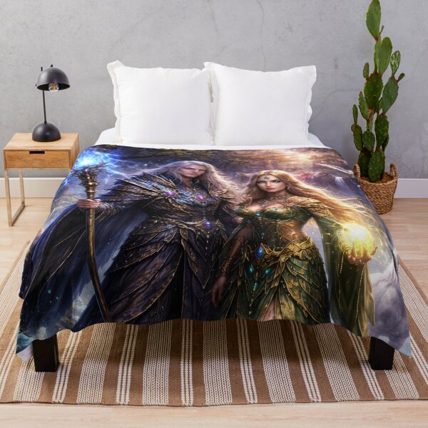 Item preview, Ethereal Guardians of the Enchanted Forest – Light and Arcane Fantasy Art designed and sold by DrakariArt.