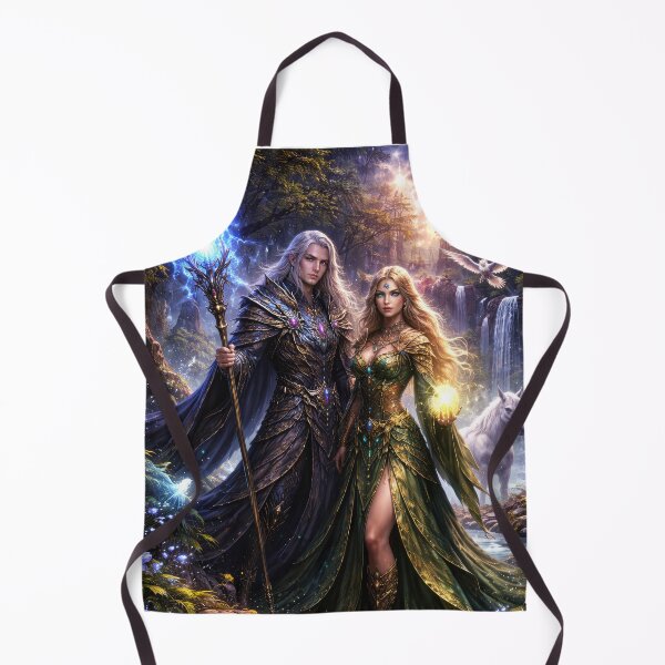 Item preview, Ethereal Guardians of the Enchanted Forest – Light and Arcane Fantasy Art designed and sold by DrakariArt.