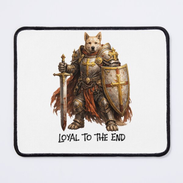 Item preview, Dog Paladin – Loyal to the End | Warrior Animals designed and sold by DigiWoosh.