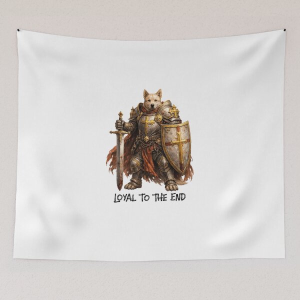 Item preview, Dog Paladin – Loyal to the End | Warrior Animals designed and sold by DigiWoosh.