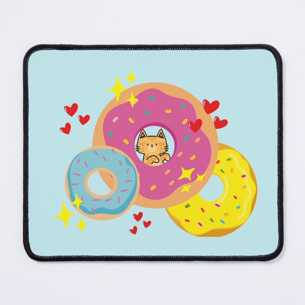 Item preview, Cute Cat Donuts Stars Hearts Stickers Prints Fruit Wall Art Magnet Posters Home Coffee Cup Decoration TShirt Stationary Notebook Magnet Hat Kitchen Work School Office Redbubble Shop designed and sold by Saritas Boutique Shop.