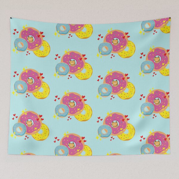 Item preview, Cute Cat Donuts Stars Hearts Stickers Prints Fruit Wall Art Magnet Posters Home Coffee Cup Decoration TShirt Stationary Notebook Magnet Hat Kitchen Work School Office Redbubble Shop designed and sold by Saritas Boutique Shop.