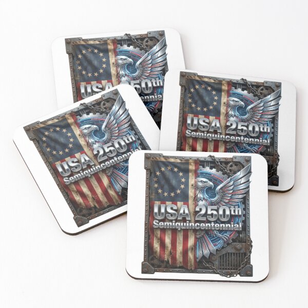 Item preview, Split Flag 1776-2026 Eagle Chrome Tee designed and sold by JaaCreativeShop.