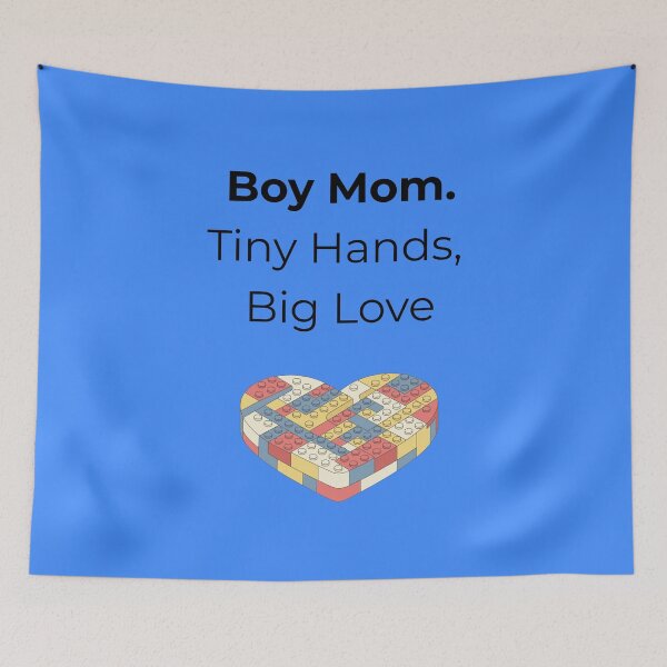 Item preview, Boy Mom. Tiny Hands, Big Love – Brick Heart Illustration for Mothers of Boys designed and sold by MadeInNapTime.