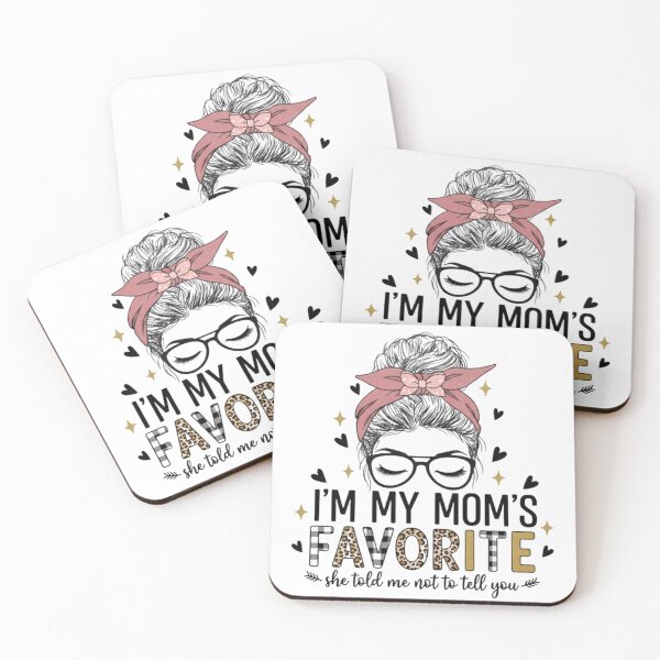 Item preview, Funny Moms Favorite Son Daughter I'm Mom's Favorite  designed and sold by THREE LITTLE BEANS.
