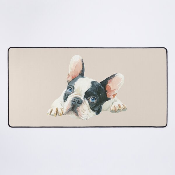 Item preview, Black and White French Bulldog with Blue Eyes designed and sold by Violet Peonies.