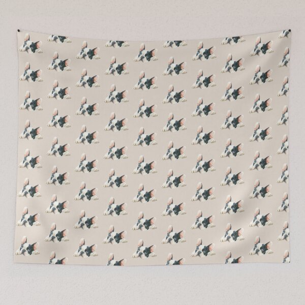 Item preview, Black and White French Bulldog with Blue Eyes designed and sold by Violet Peonies.