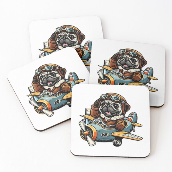 Item preview, Brave Aviator Pug Pilot designed and sold by TrendlyStudio.