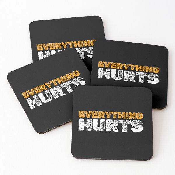 Item preview, Everything Hurts – Minimal Gym Humor Fitness Shirt designed and sold by The Firestarter T-shirt Store.
