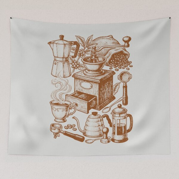 Item preview, Sepia Coffee Tools - Vintage Rustic Engraving designed and sold by DigitalGlade.