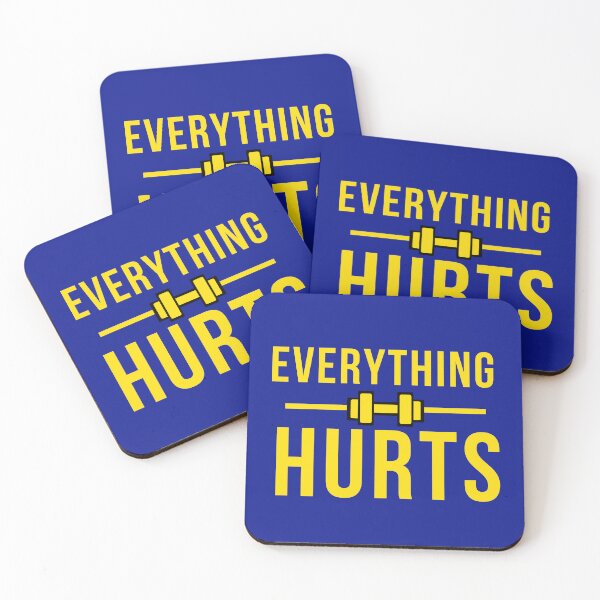 Item preview, Everything Hurts Funny Gym Shirt | Minimal Workout Humor designed and sold by The Firestarter T-shirt Store.