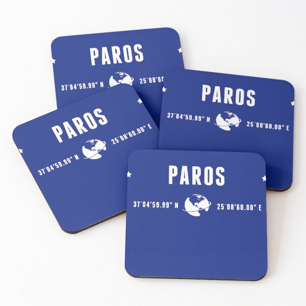 Item preview, Paros Greece Coordinates Globe Travel designed and sold by capricedefille.