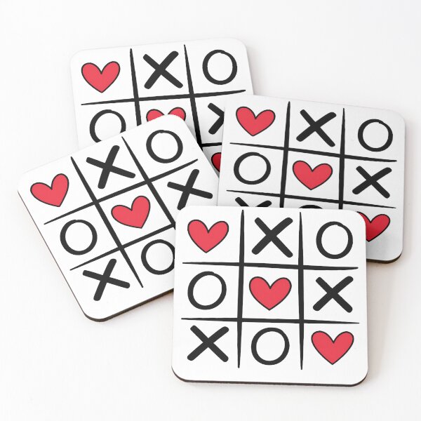 Item preview, Tic-Tac-Toe Game with Hearts - Valentine's Day Design designed and sold by Andruzito.