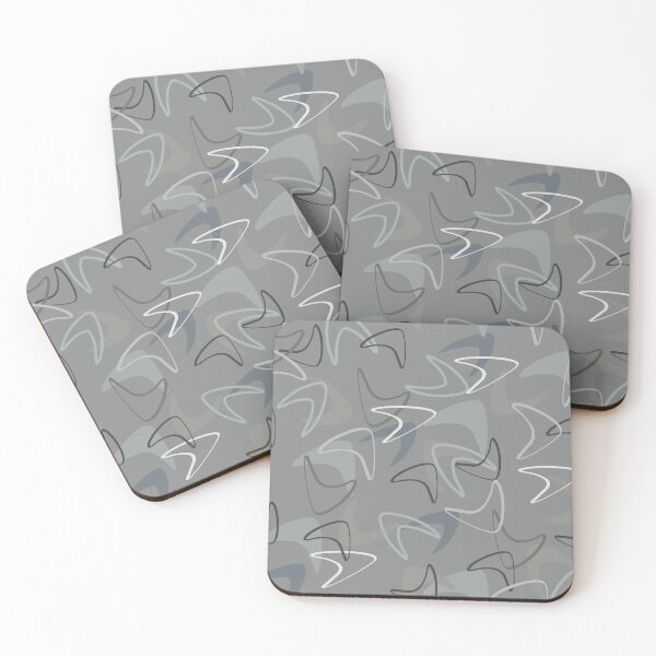 Item preview, Grey Boomerangs Seamless Repeat designed and sold by Sharon Schwalbe.