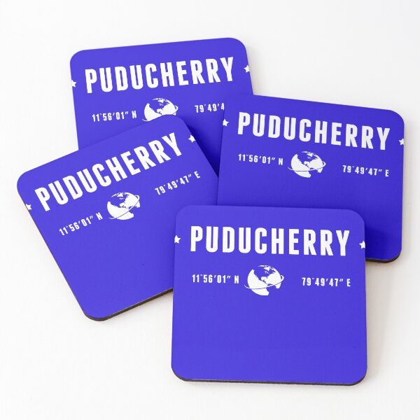 Item preview, Puducherry India Coordinates Globe Travel designed and sold by capricedefille.