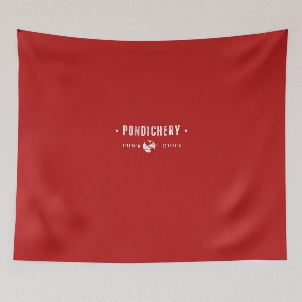 Item preview, Pondicherry India Coordinates Globe Travel designed and sold by capricedefille.
