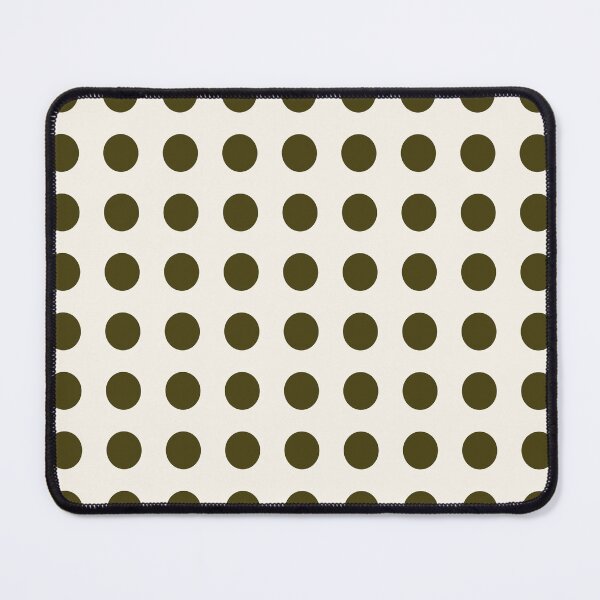 Item preview, Soft Ecru White and Olive Green Polka Dots designed and sold by WD-Artist.
