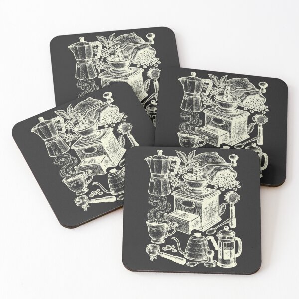 Item preview, Vintage Coffee Blackboard - Cream on Dark Aesthetic designed and sold by DigitalGlade.