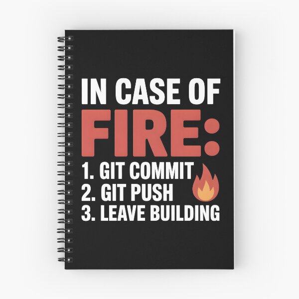 Item preview, En caso de incendio Git Commit Git Push Salir del edificio designed and sold by StackOverfit.