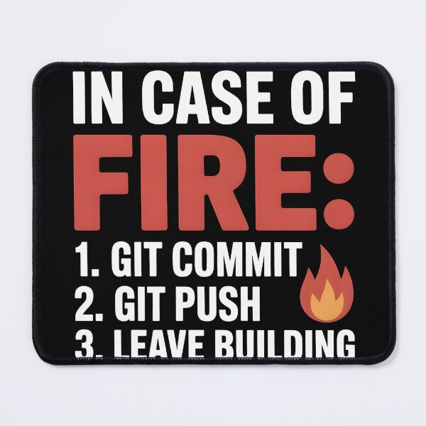 Item preview, In Case of Fire Git Commit Git Push Leave Building designed and sold by StackOverfit.