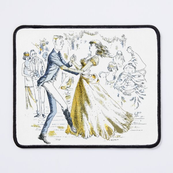 Item preview, Vintage Ballroom Dance Couple - Romantic Victorian Waltz Illustration designed and sold by Latikshop.