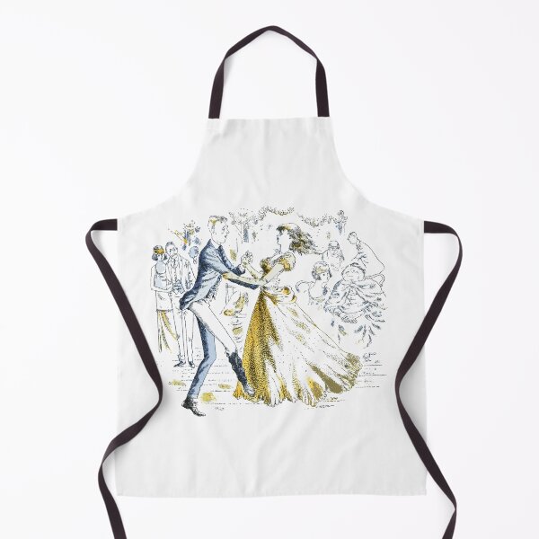 Item preview, Vintage Ballroom Dance Couple - Romantic Victorian Waltz Illustration designed and sold by Latikshop.