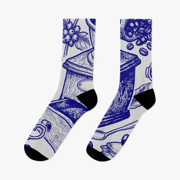 Item preview, Navy Blue Coffee Mechanics - Vintage Blueprint Style designed and sold by DigitalGlade.